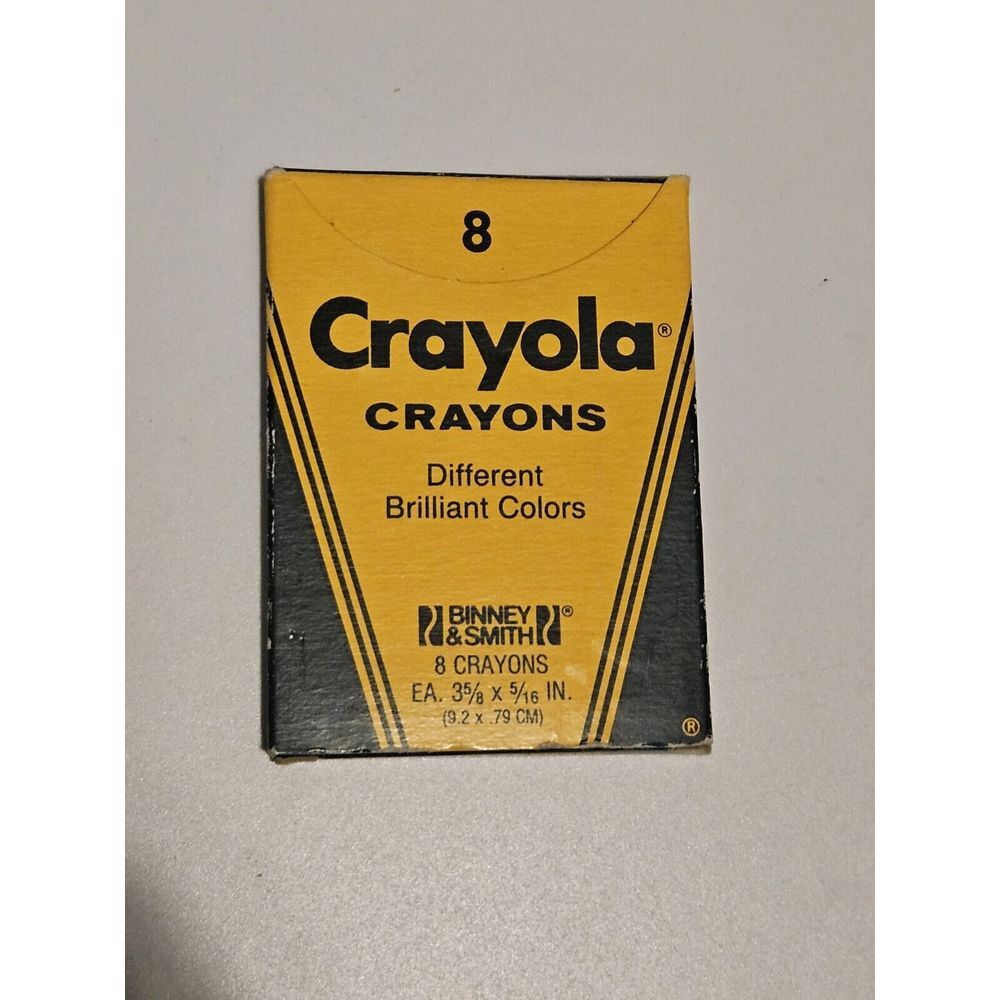 Vintage Crayola Binney & Smith 8ct Brilliant Colors Crayon in Original Box*READ*